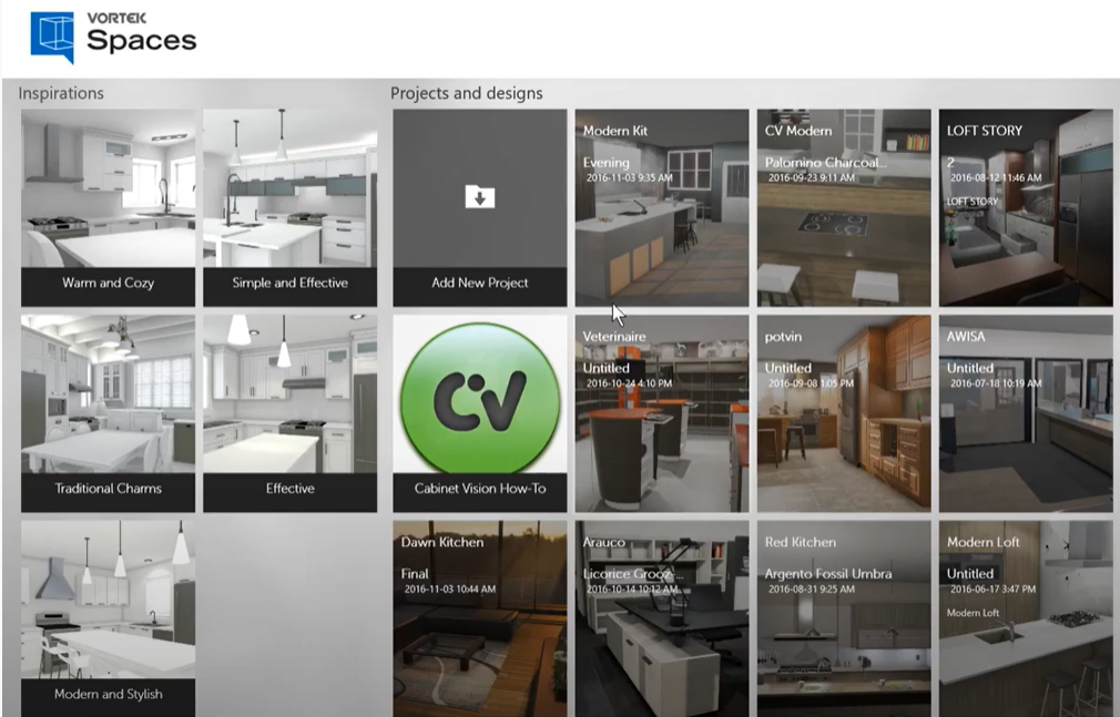 screenshot of VORTEK Spaces